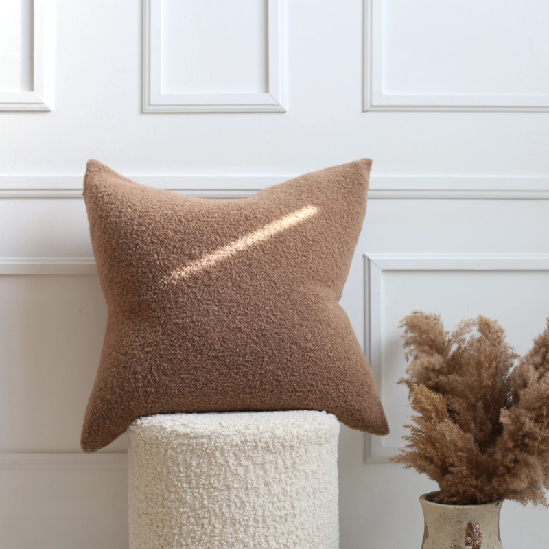 Brown Boucle Pillow