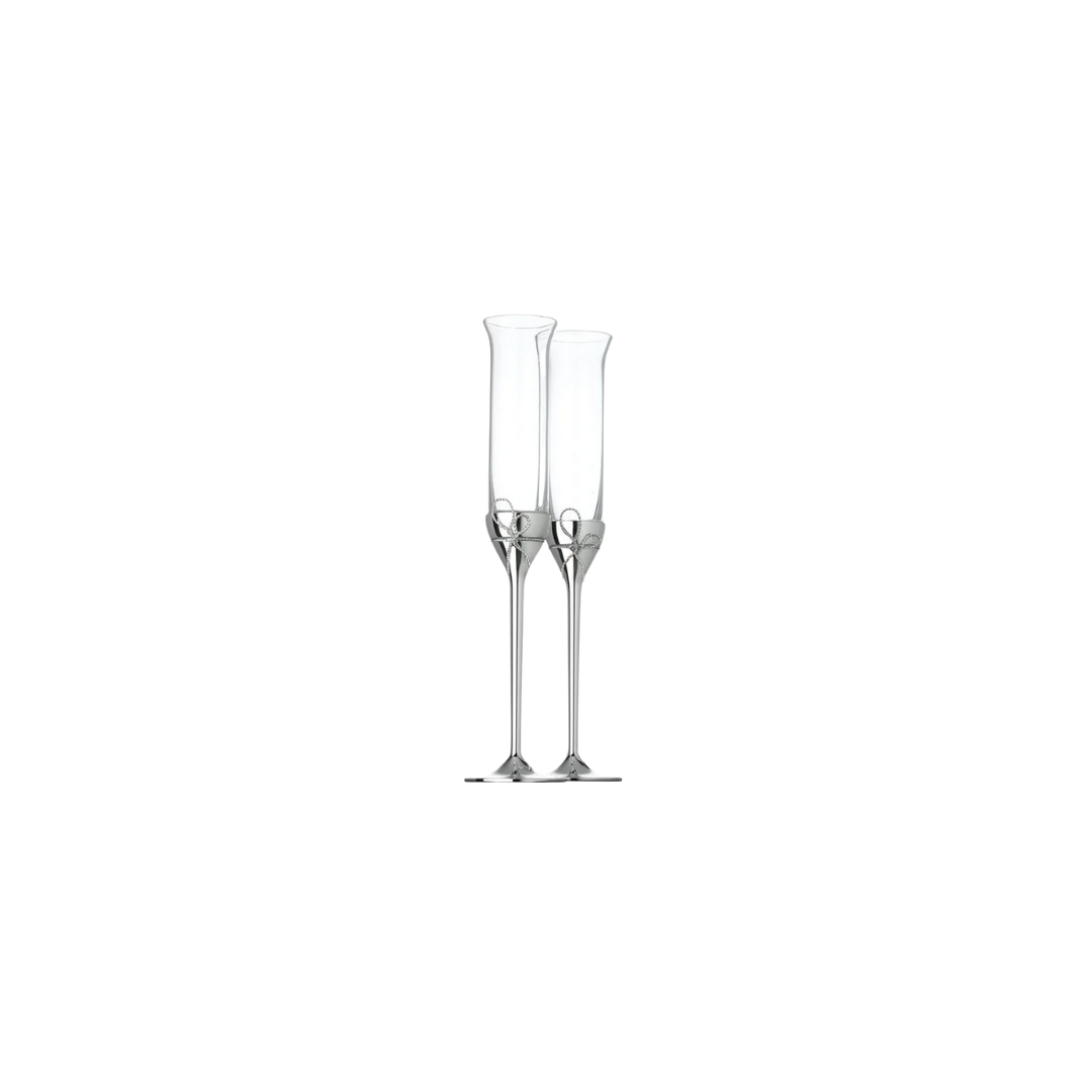 Vera Wang Love Knots Flutes Silver S/2
