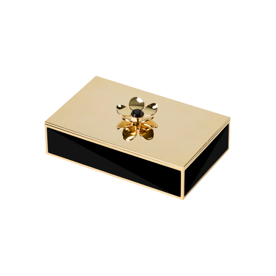 Kate Spade Make it Pop Large Black Floral Box