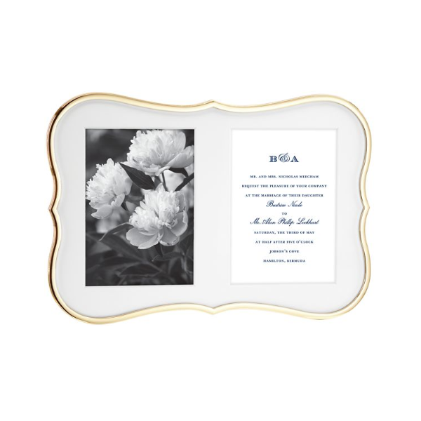 Kate Spade Crown Point Gold Double Invitation Frame