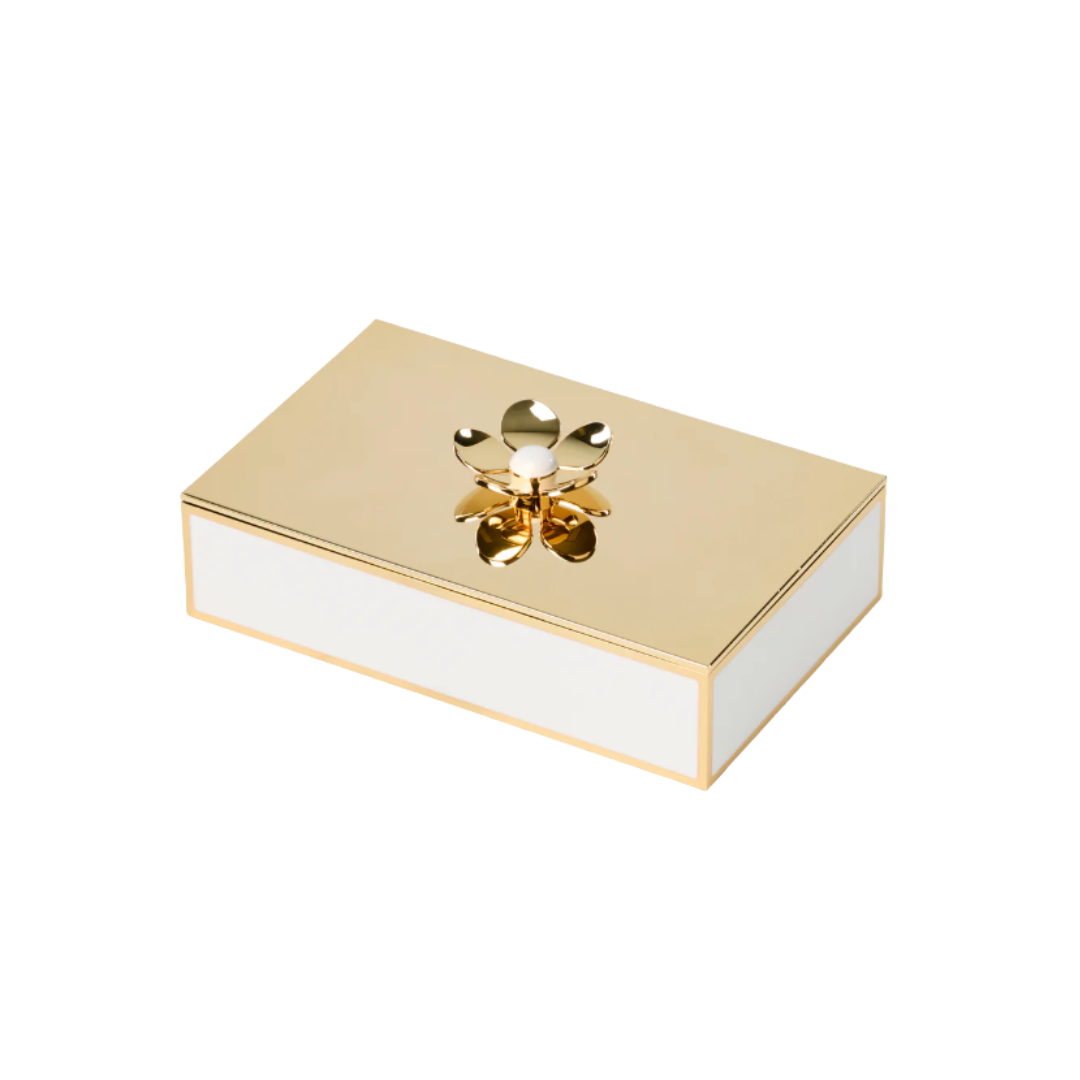 Kate Spade Make it Pop Large Gold Floral Box