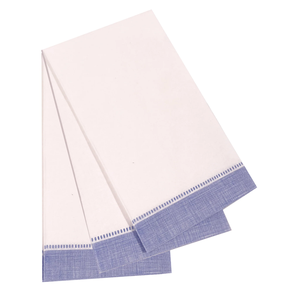 Royal Blue Border 25 Piece Guest Napkins