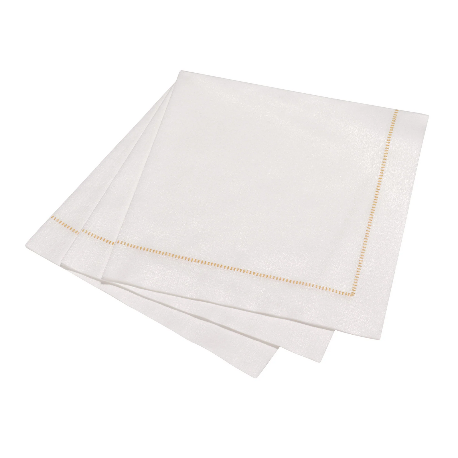 Gold 50 Piece Hemstitch Dinner Napkins