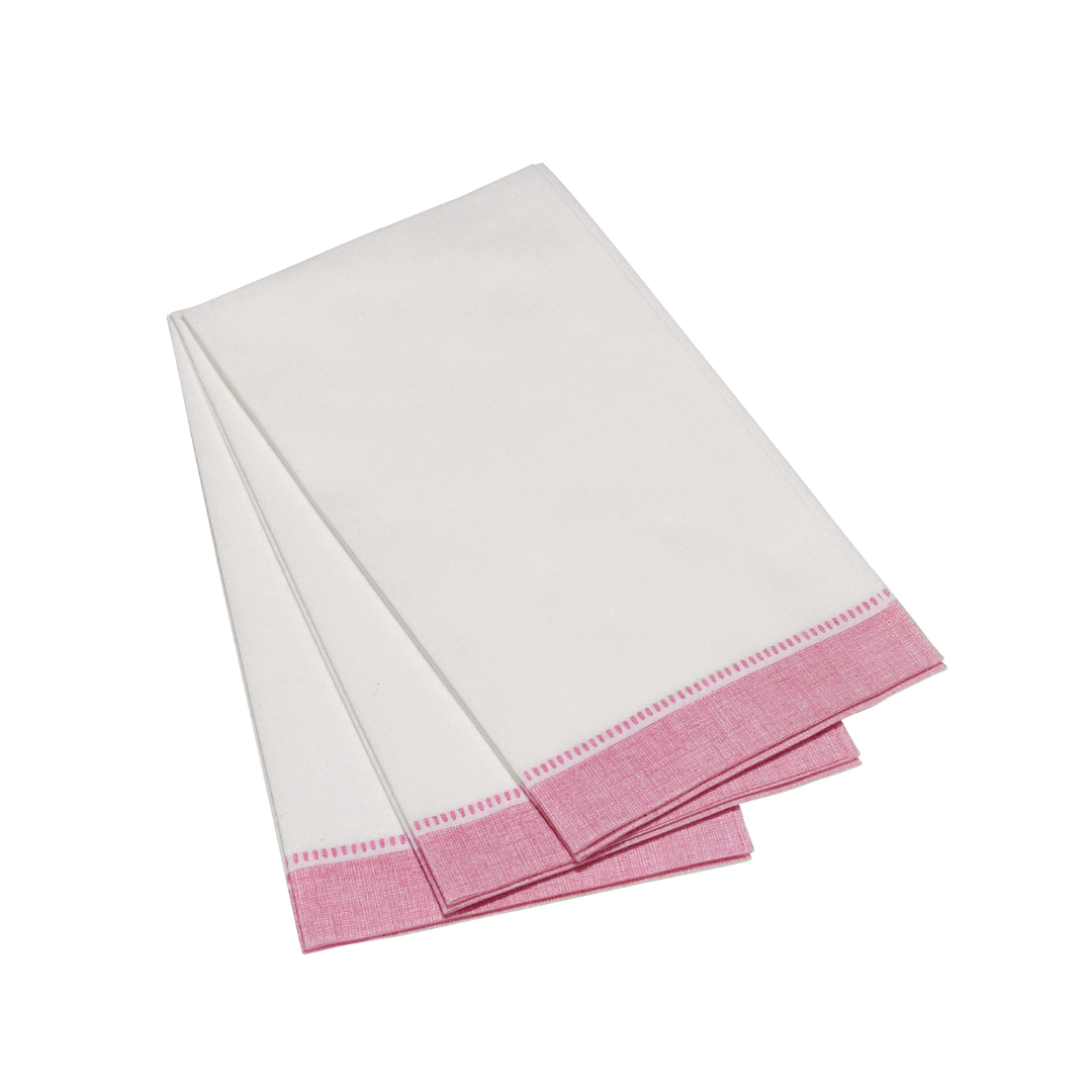The Napkins Ruby Red Stitch Guest Towels