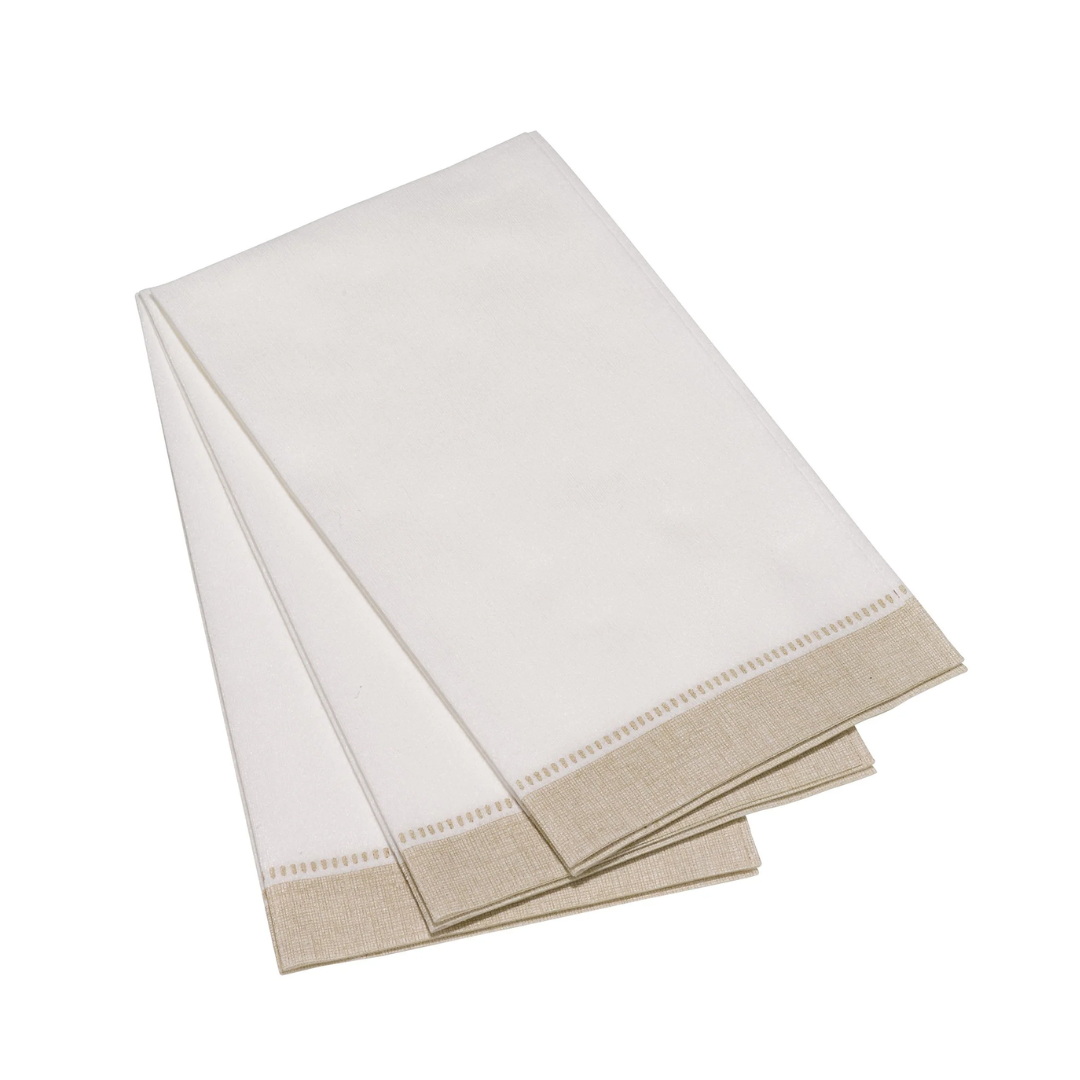 The Napkins Taupe Stitch Guest Towels