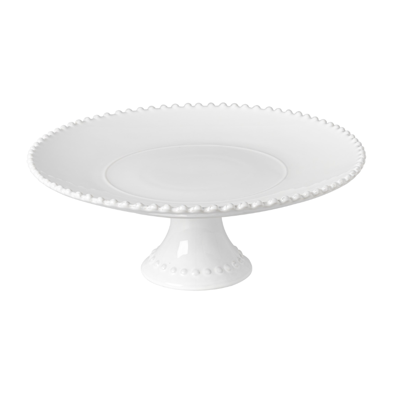 Pearl White Large Footed Plate