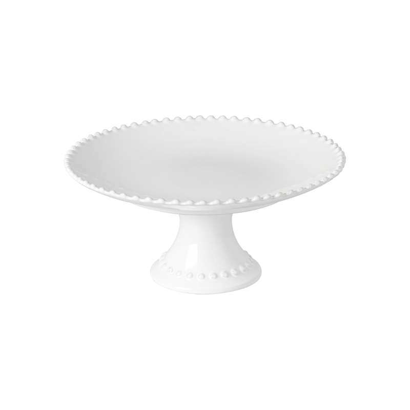 Pearl White Small Footed Plate