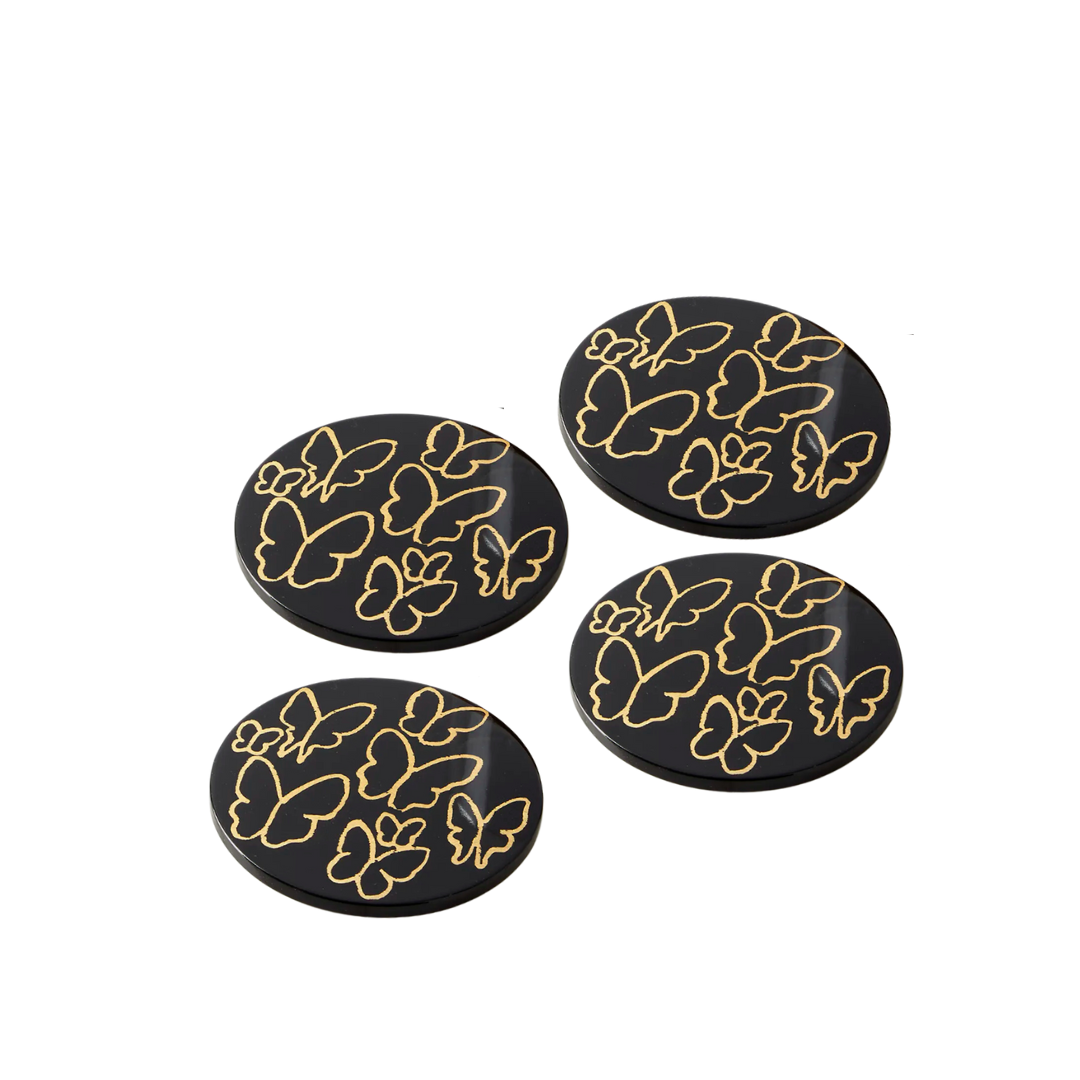 Hunt Slonem Butterfly Coasters