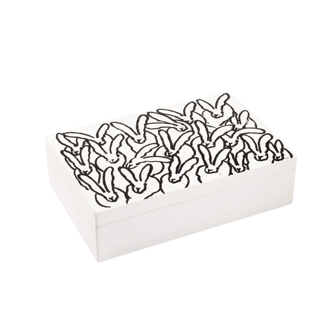 Hunt Slonem White Bunny Treasure Box