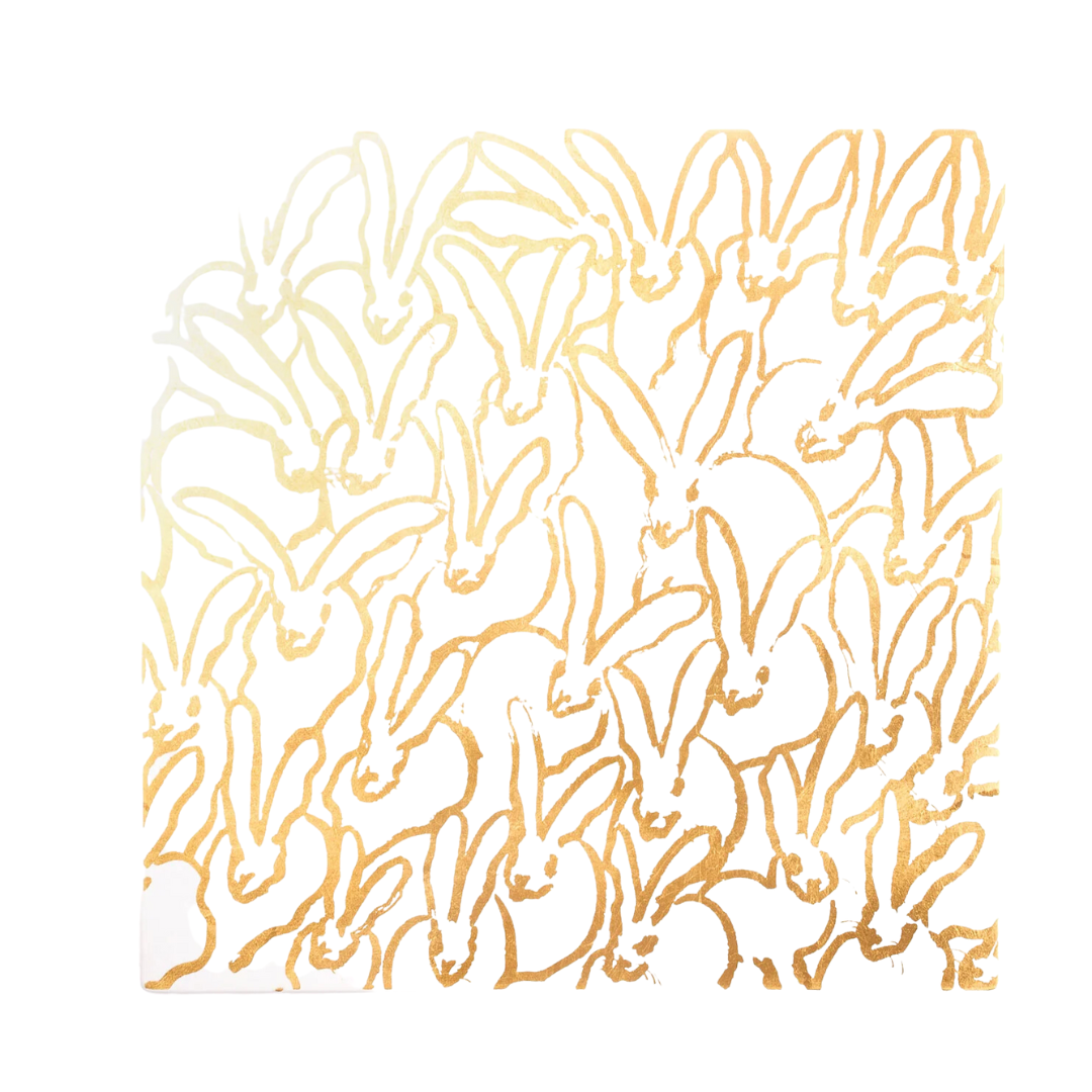 Hunt Slonem Gold Rabbit Run Placemat