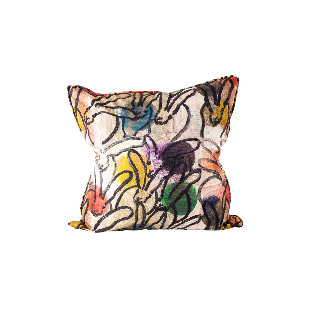 Hunt Slonem Bunnies & Orbs Pillow