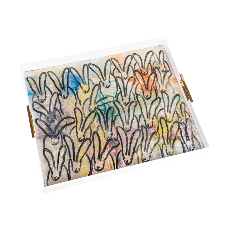 Hunt Slonem Large Ritzy Rabbits Tray