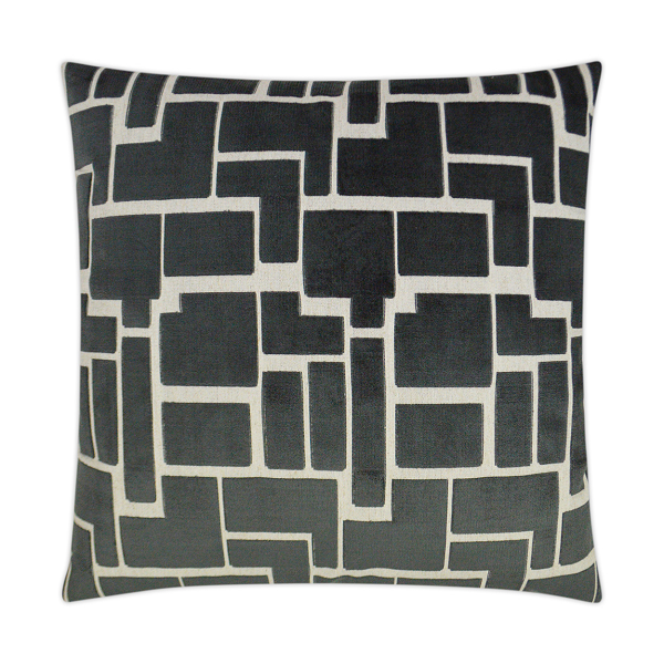 Laura Square Charcoal Pillow