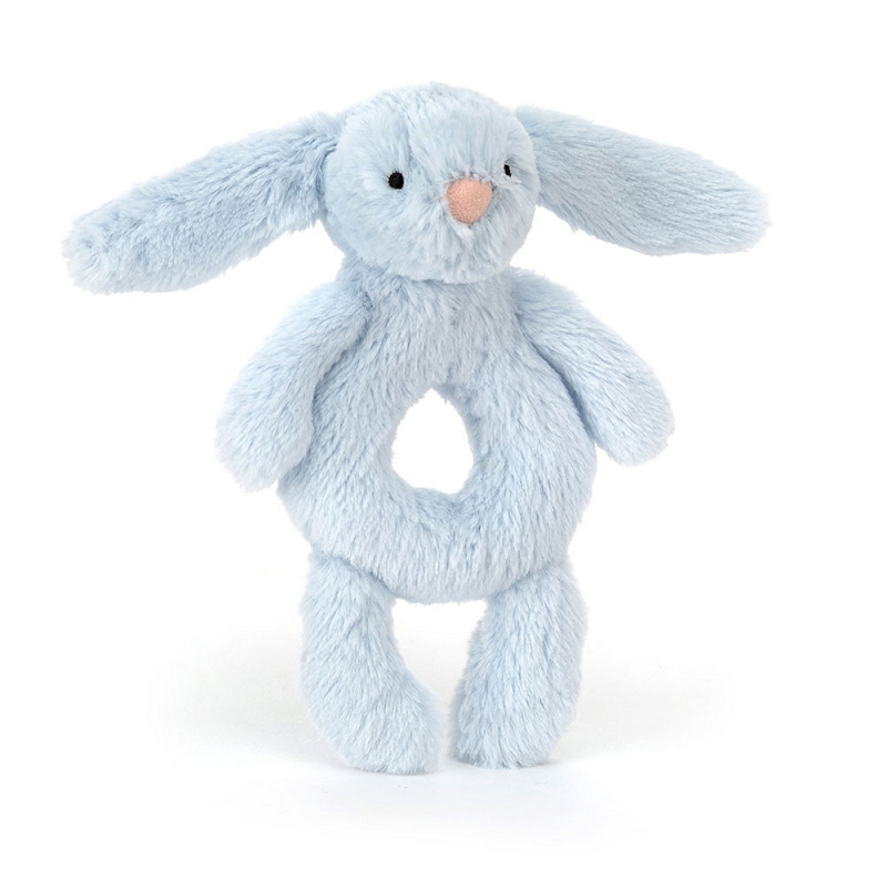 Blue Bunny Ring Rattle