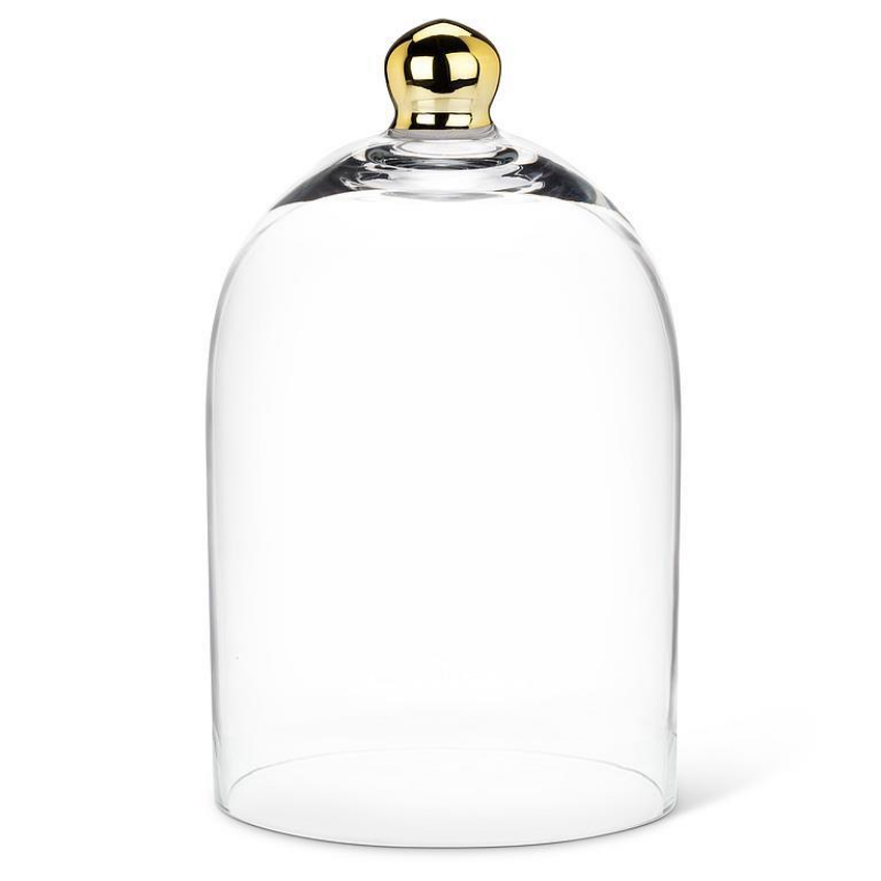 Large Bell Cloche with Gold Knob