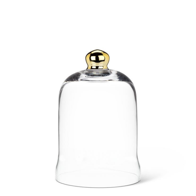 Small Bell Cloche with Gold Knob
