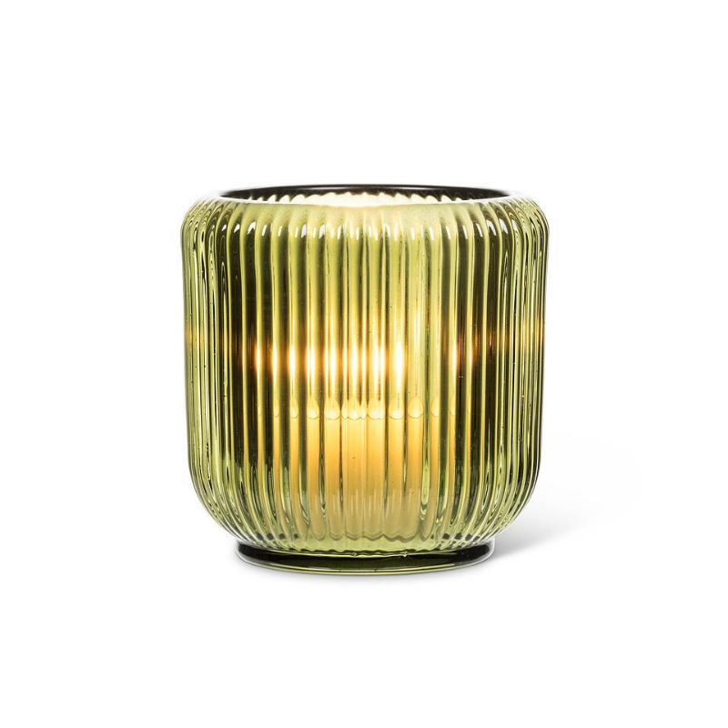 Large Moss Ribbed Votive