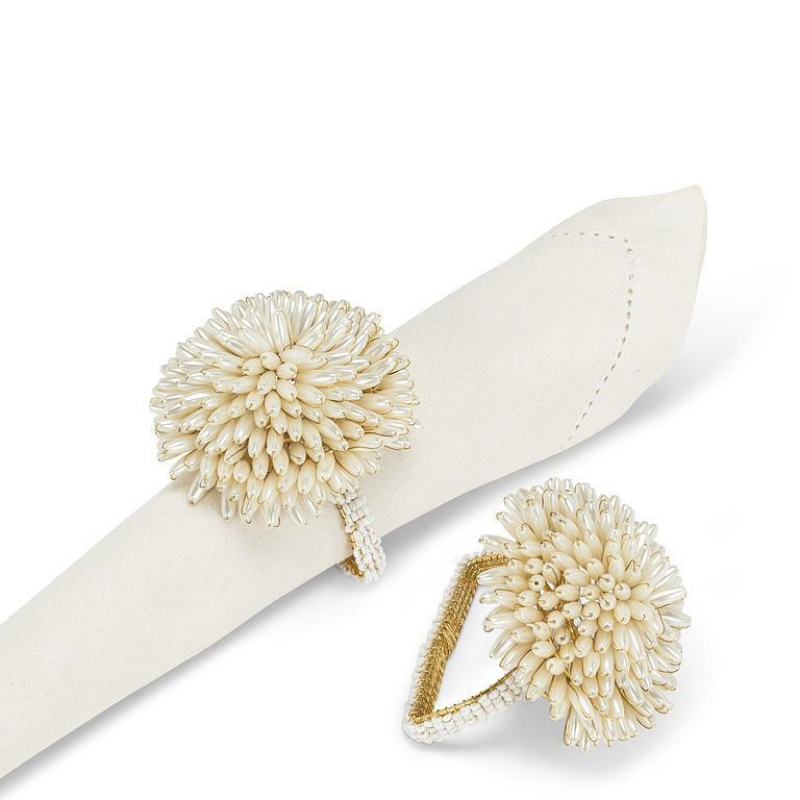 Pearl Napkin Rings Set of 4