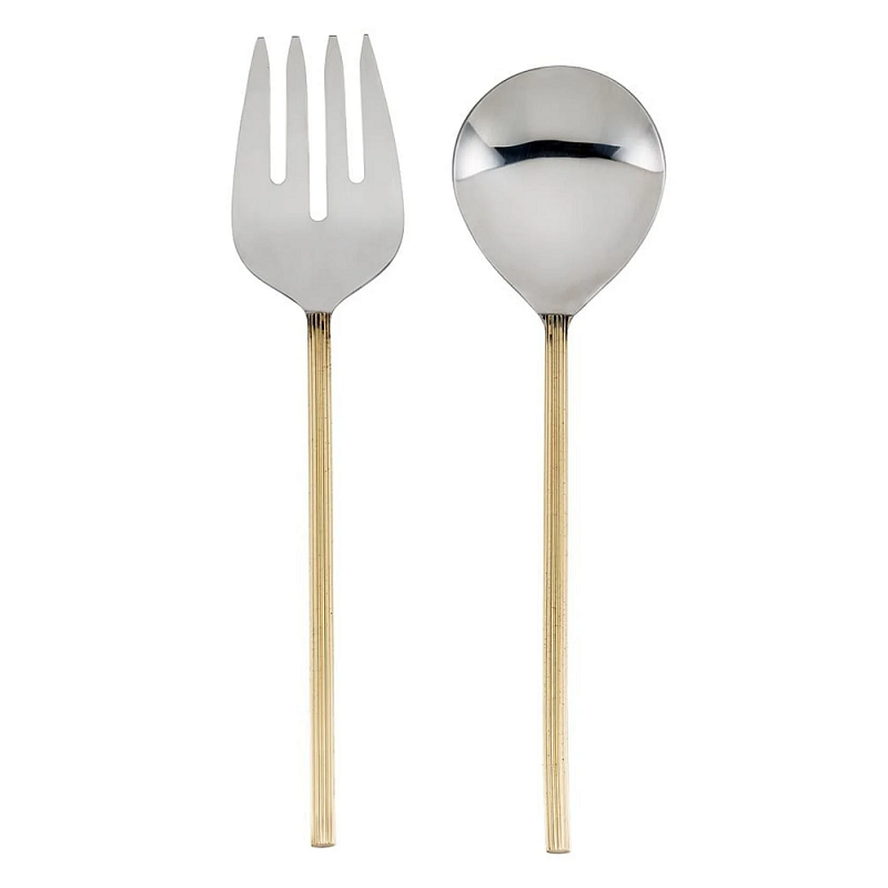 Ribbed Handle Salad Servers