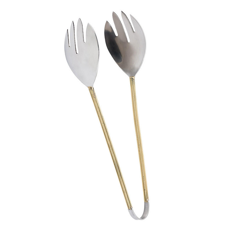 Ribbed Handle Salad Tongs