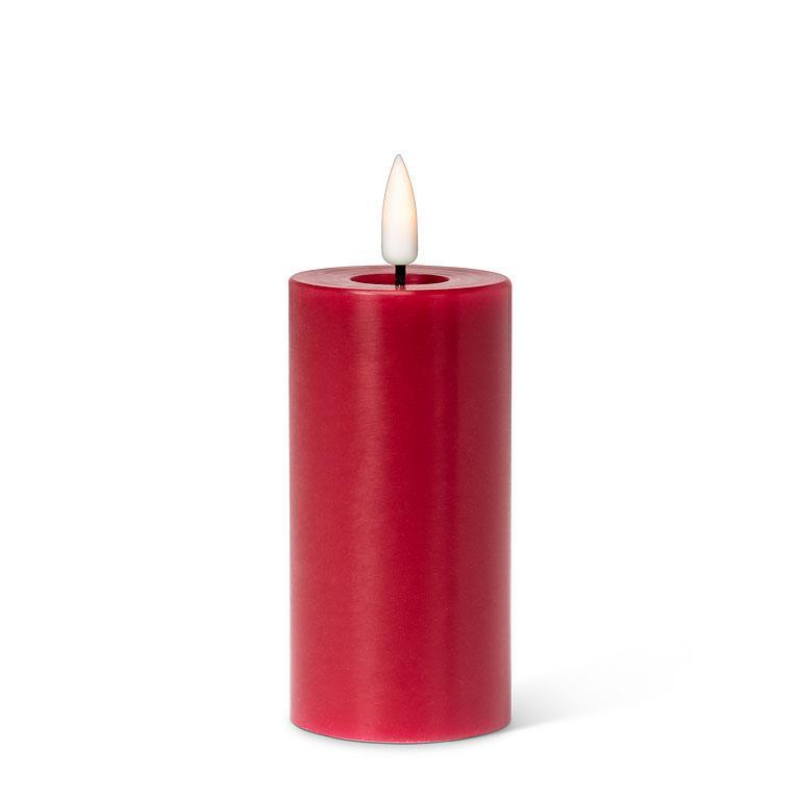 Red Flameless LED 2x4 Pillar Candle