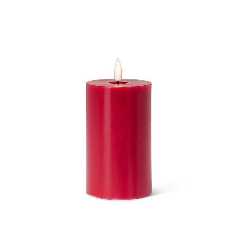 Red Flameless LED 3x5 Pillar Candle