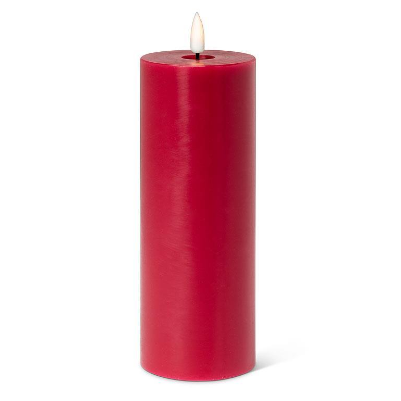 Red Flameless LED 3x8 Pillar Candle