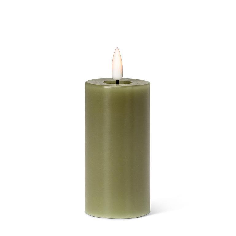 Green Flameless LED 2x4 Pillar Candle