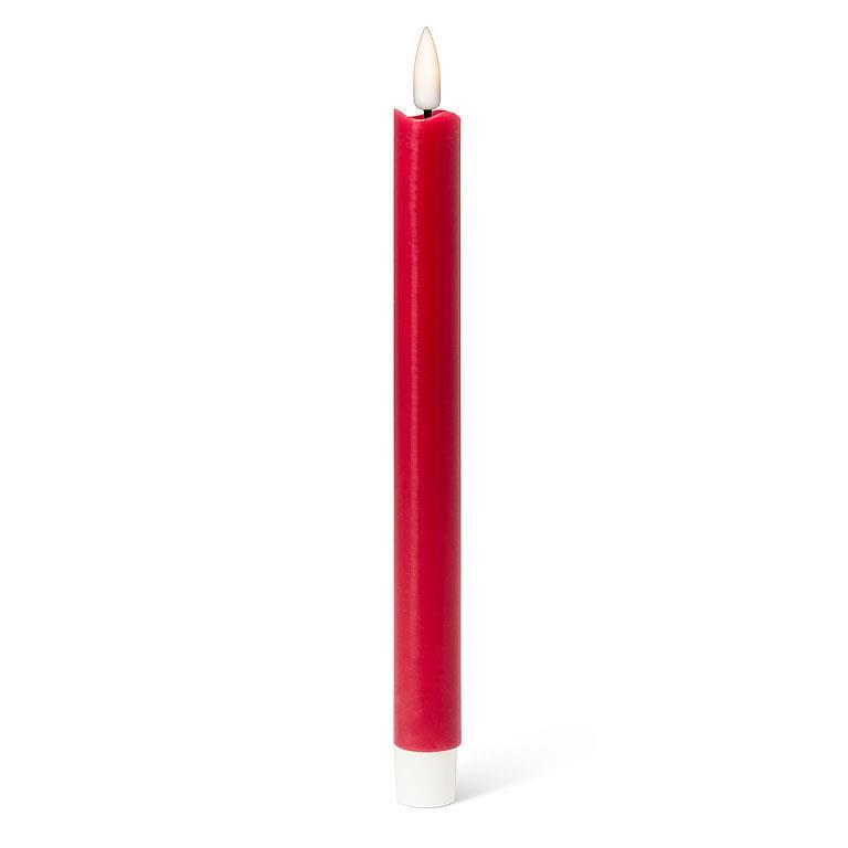 Set of 2 Red Flameless LED Taper Candles
