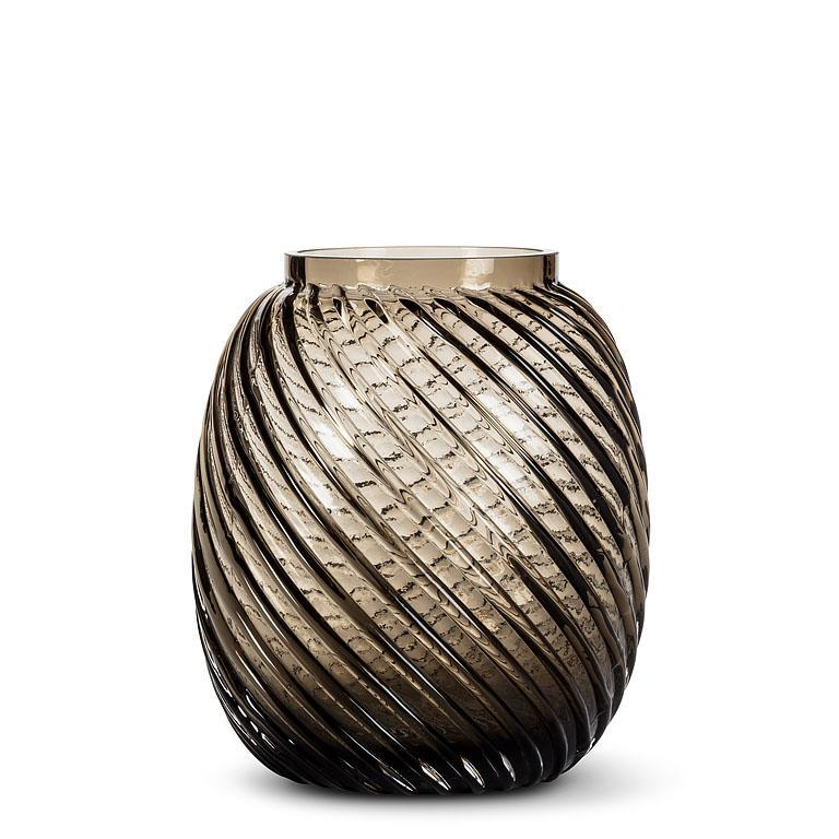 Petit vase tonneau gris