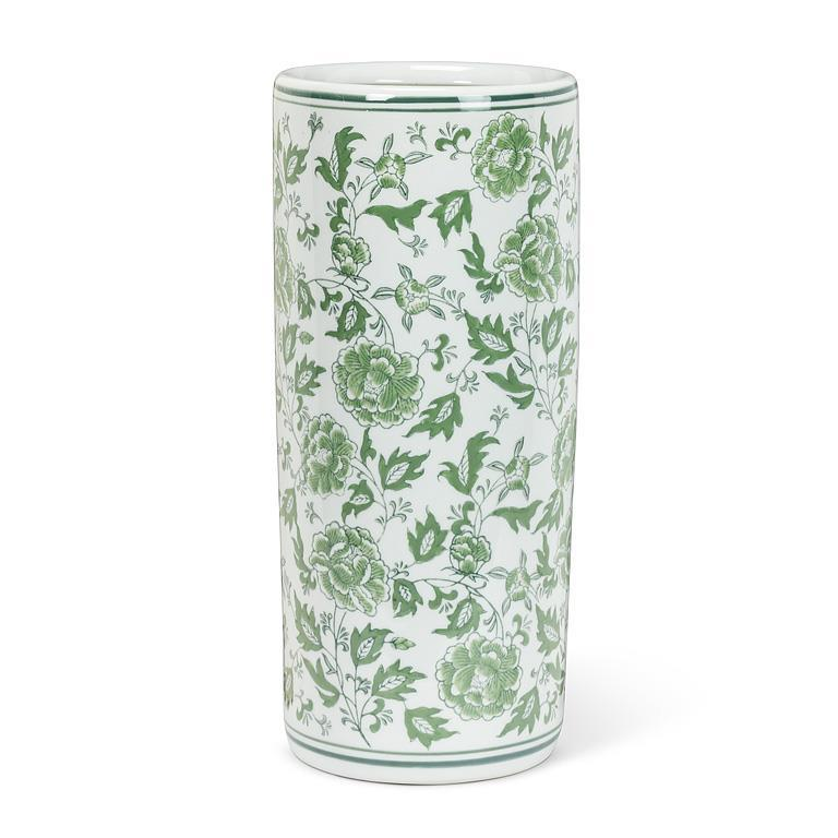 Green Floral Umbrella Stand