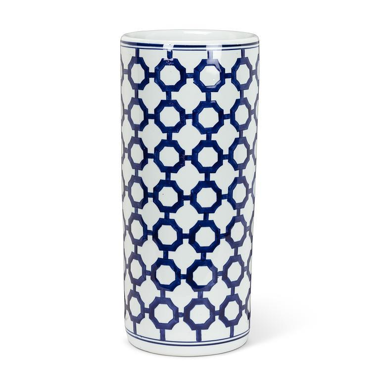 Lattice Patterned Blue Umbrella Stand