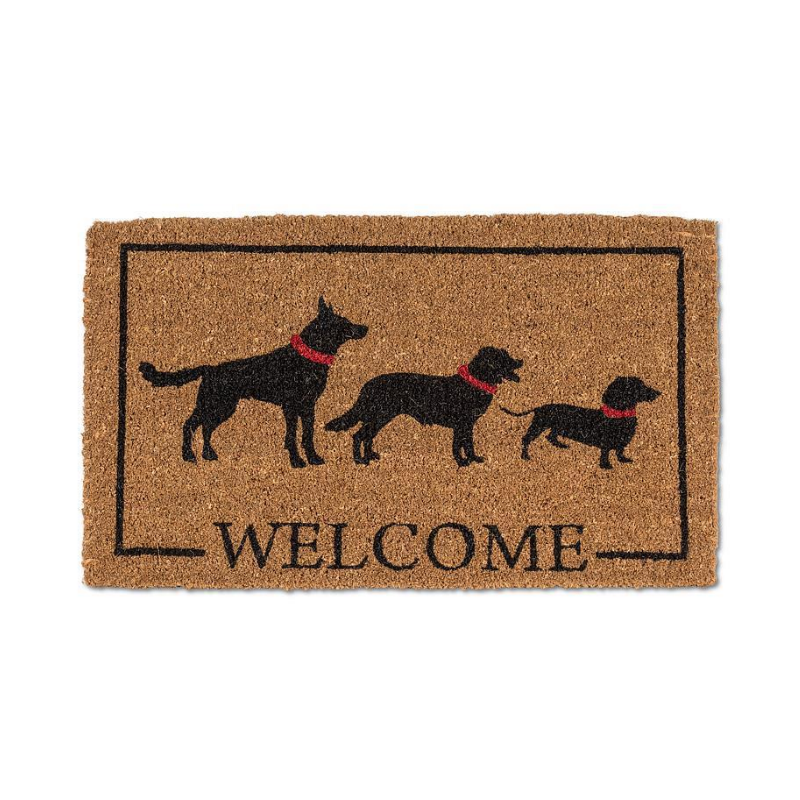 Dog Silhouette Welcome Mat