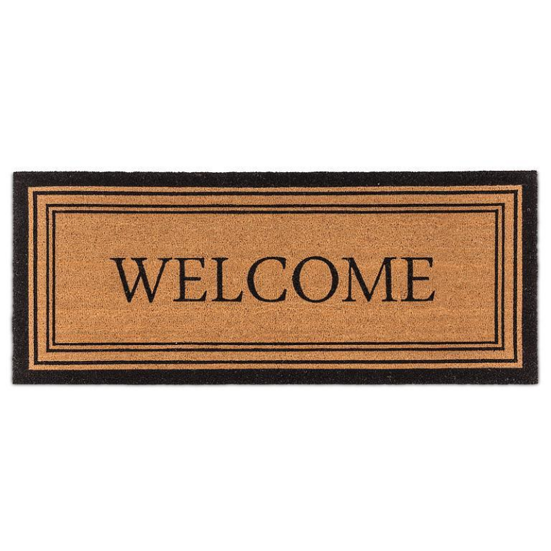 Long Welcome Doormat with Border