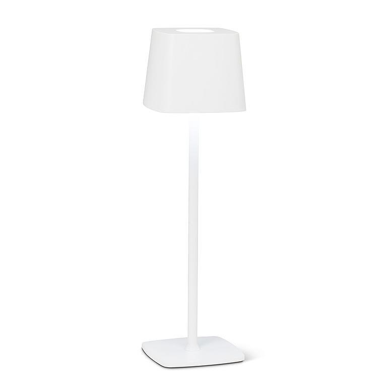 Square Shade LED White Table Light