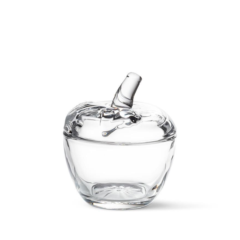 Glass Apple Covered Jar
