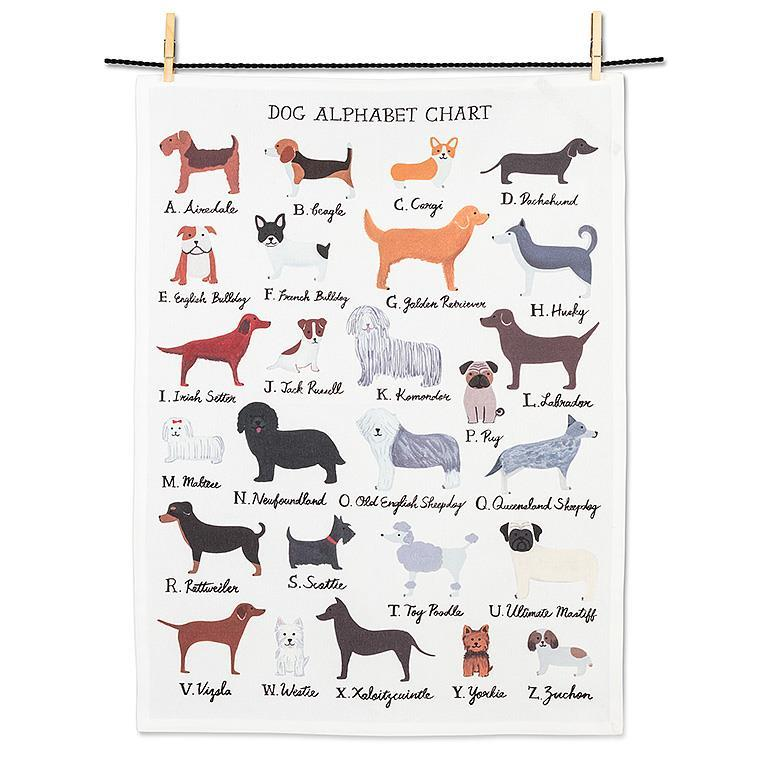 Dog Alphabet Kitchen Towel