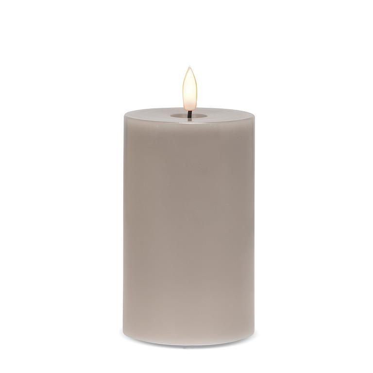 Grey Flameless LED 3x5 Pillar Candle