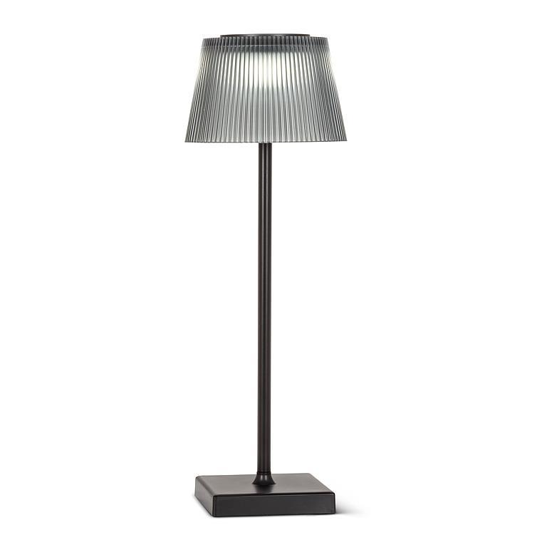 Smoke Fluted Shade Table Lamp