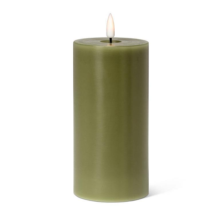 Green Flameless LED 3x6 Pillar Candle