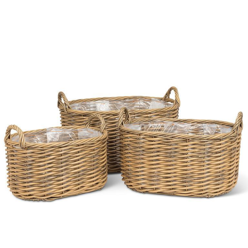 Large Oval Baskets with Handles