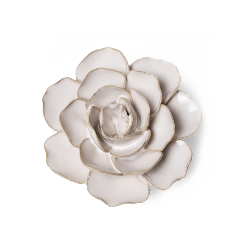 Ivory Amandine Ranunculus Ceramic Flower