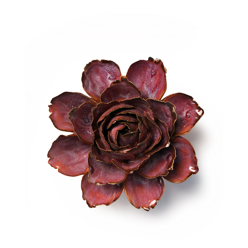 Dewberry Camellia Ceramic Flower