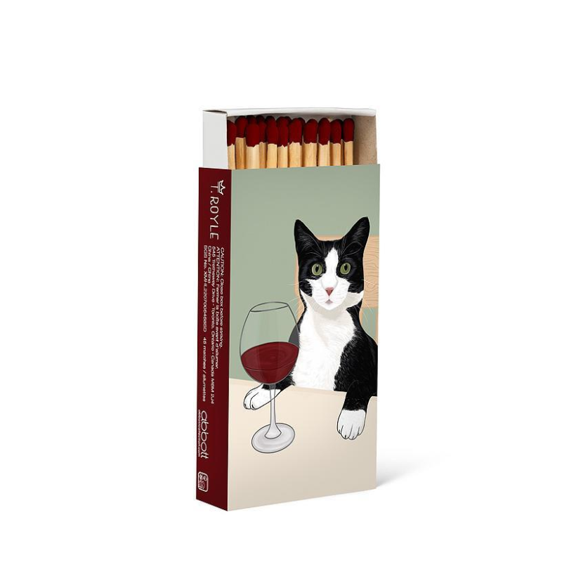 Cat with Wine Matches