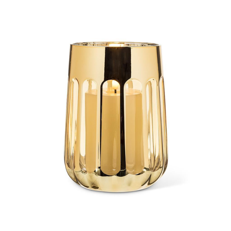Large Gold Open Panel Hurricane