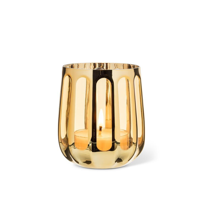 Small Gold Open Panel Hurricane