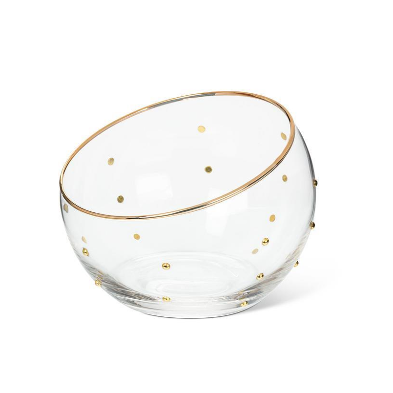 Medium Angled Bowl with Dots