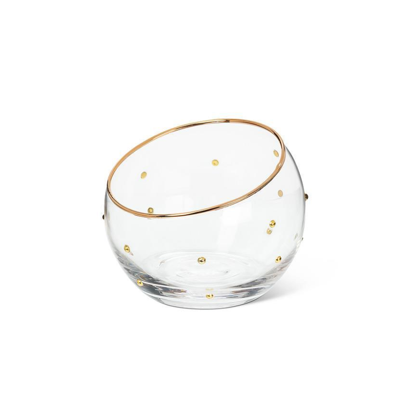 Small Angled Bowl with Dots