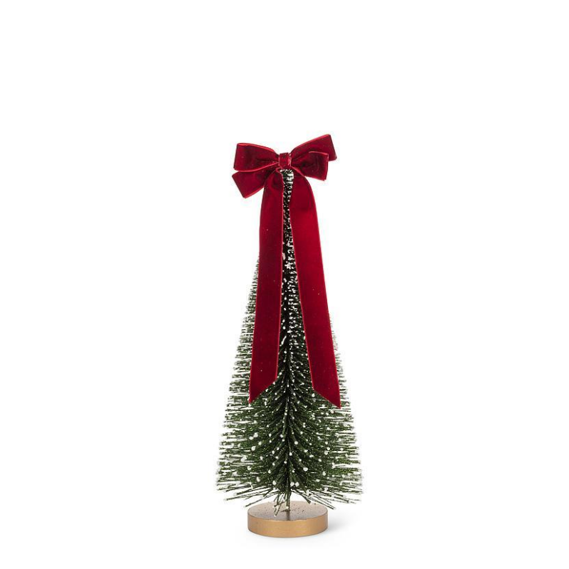 Small Glitter Tree with Velvet Bow