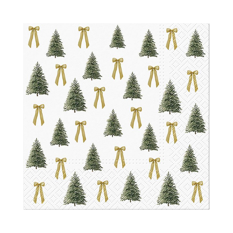 Bow &amp; Tree Dinner Napkins